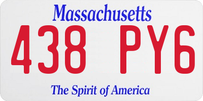 MA license plate 438PY6