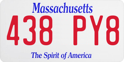 MA license plate 438PY8