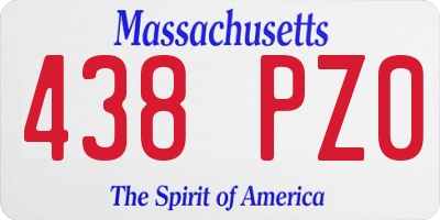 MA license plate 438PZ0