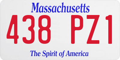 MA license plate 438PZ1