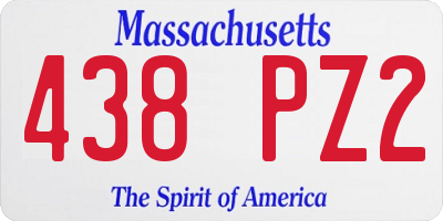 MA license plate 438PZ2