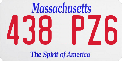 MA license plate 438PZ6