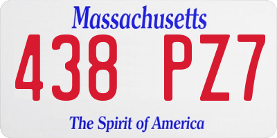 MA license plate 438PZ7