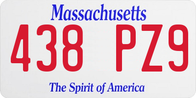 MA license plate 438PZ9