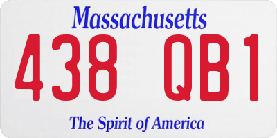 MA license plate 438QB1