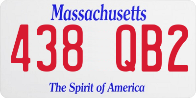 MA license plate 438QB2