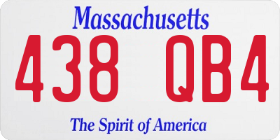 MA license plate 438QB4