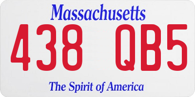 MA license plate 438QB5