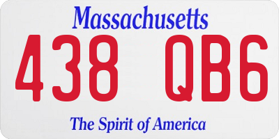 MA license plate 438QB6