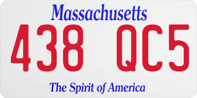 MA license plate 438QC5