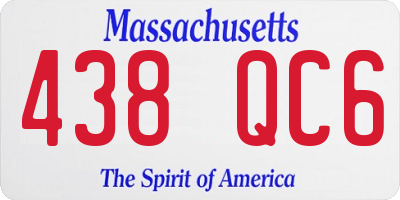 MA license plate 438QC6