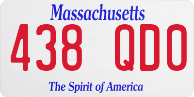 MA license plate 438QD0