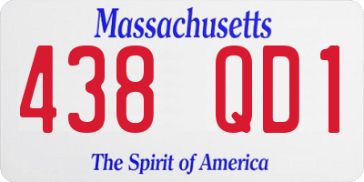 MA license plate 438QD1