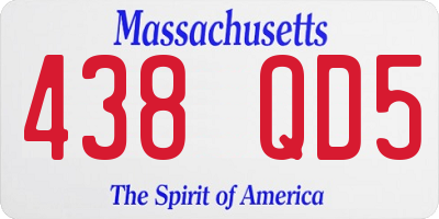 MA license plate 438QD5