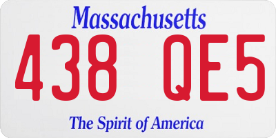 MA license plate 438QE5