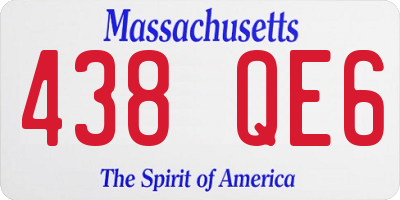 MA license plate 438QE6