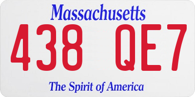 MA license plate 438QE7