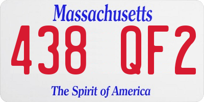 MA license plate 438QF2