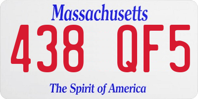 MA license plate 438QF5