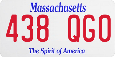 MA license plate 438QG0