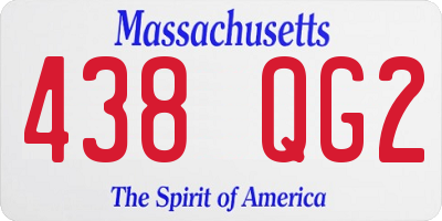 MA license plate 438QG2
