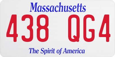 MA license plate 438QG4
