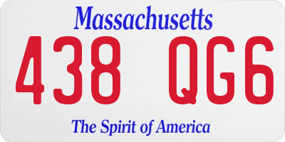 MA license plate 438QG6
