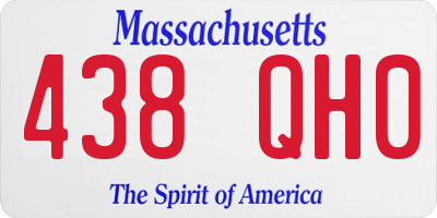 MA license plate 438QH0