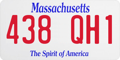 MA license plate 438QH1