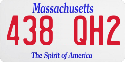 MA license plate 438QH2
