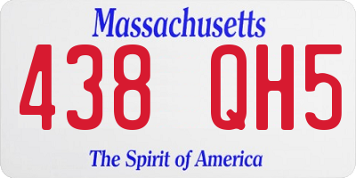 MA license plate 438QH5
