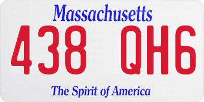 MA license plate 438QH6