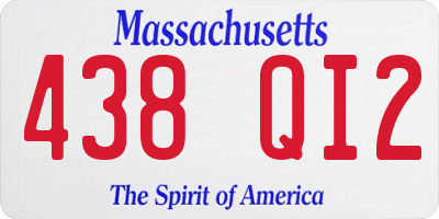 MA license plate 438QI2