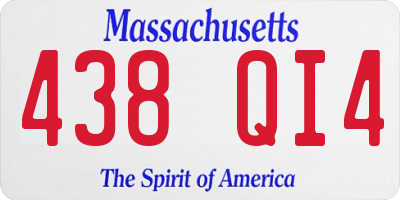 MA license plate 438QI4