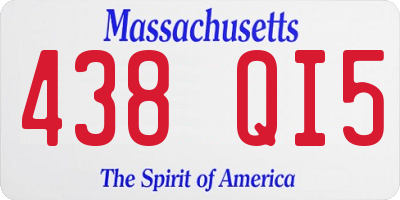 MA license plate 438QI5