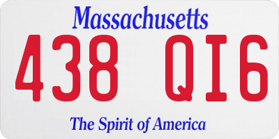 MA license plate 438QI6
