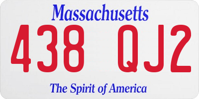 MA license plate 438QJ2