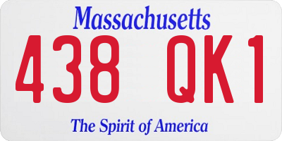 MA license plate 438QK1