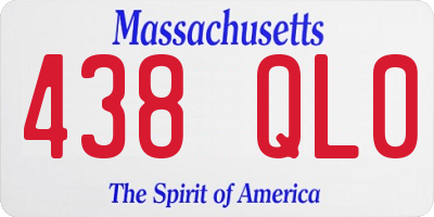 MA license plate 438QL0