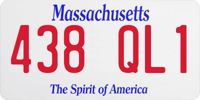 MA license plate 438QL1