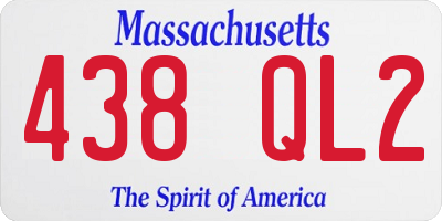 MA license plate 438QL2