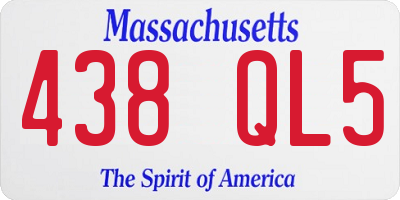 MA license plate 438QL5