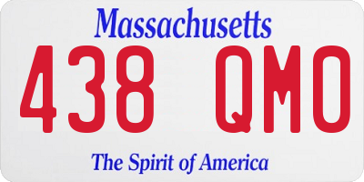 MA license plate 438QM0