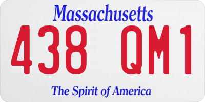 MA license plate 438QM1