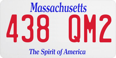 MA license plate 438QM2