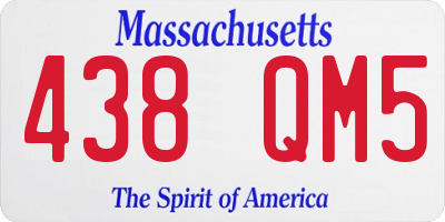 MA license plate 438QM5