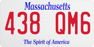 MA license plate 438QM6