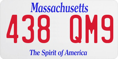 MA license plate 438QM9