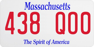 MA license plate 438QO0