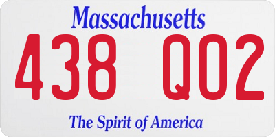 MA license plate 438QO2